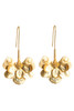 Gold Gold Floral Pendant Hook Earrings