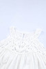 White Lace Crochet Sleeveless Babydoll Top