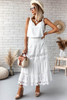 White V Neck Knotted Shoulder Vest
