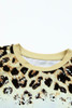 Leopard Bleached O-neck Short Sleeve T Shirt