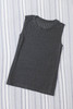 Blank Apparel - Gray Solid Color Crew Neck Loose Tank Top Customized