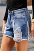 Clubhouse High Rise Distressed Denim Shorts For Women