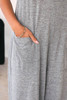 Gray Loose Fit Side Pockets Spaghetti Strap Wide Leg Jumpsuit