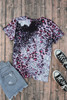 Pink Leopard Dyed Print Bleached Blank Tee