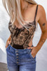 Black Floral Lace Crochet Backless Sleeveless Bodysuit