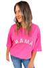 Rose Rhinestone MAMA Graphic T Shirt