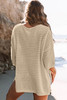 Apricot Textured Knit Drop Shoulder Tee