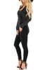 Solid Black Denim Overall for Women