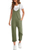 Green Pocketed Adjustable Spaghetti Strap Straight Leg Jumpsuit