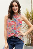 Multicolor Floral Print Relaxed Tank Top