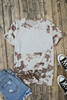Brown Blank Apparel- Bleached Tie-dye Print Short Sleeve Top