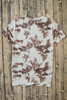 Brown Blank Apparel- Bleached Tie-dye Print Short Sleeve Top