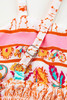 Multicolor Boho Patchwork Print Square Neck Sundress