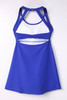 Blue Strappy Halterneck Skirt Style One Piece Swimsuit