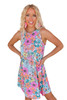 Multicolor Round Neck Sleeveless Floral Mini Dress