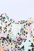 Leopard Dyed Notch V Neck Blouse