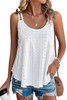 White Eyelet Strappy Scoop-Neck Tank Top