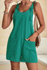 Adjustable Straps Pocketed Textured Romper Adjustable Straps Pocketed Textured Romper