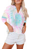 Colorblock The Sun Cotton Blend Tie Dye Hoodie