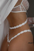 White Floral Sheer Lace Strappy Lingerie Set