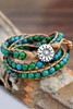 Green Bohemian Beading Multi-Layered Bracelet