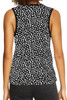 Black Leopard Print Round Neck Tank Top