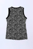 Black Leopard Print Round Neck Tank Top