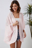 Pink Sheer Lightweight Knit Long Sleeve Cardigan