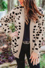Leopard  Animal Spotted Pattern Open Front Cardigan Leopard  Animal Spotted Pattern Open Front Cardigan