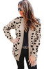 Leopard  Animal Spotted Pattern Open Front Cardigan Leopard  Animal Spotted Pattern Open Front Cardigan