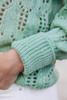 Green Sheer Knitted Pointelle Sweater Green Sheer Knitted Pointelle Sweater