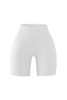 Gray Ribbed Elastic High Waist Seamless Sports Shorts