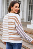 Stripe Blocked Drop Shoulder Slouchy Sweater