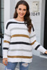 Striped Popcorn Knit Sweater