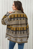 Brown Western Aztec Print Jacket