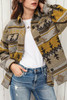 Brown Western Aztec Print Jacket