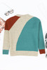 Multicolor Colorblock Ribbed Trim Round Neck Sweater Multicolor Colorblock Ribbed Trim Round Neck Sweater