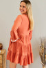 Orange Embroidered Tiered Ruffle Dress Orange Embroidered Tiered Ruffle Dress
