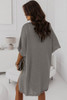 Gray Dolman Half Sleeve Pocketed Long Cardigan Gray Dolman Half Sleeve Pocketed Long Cardigan
