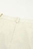 Beige Corduroy High Waist Straight Leg Pants