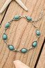 Silver Bohemian Turquoise Casual Anklet