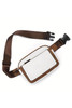 White Adjustable Strap Mini PU Leather Crossbody Bag