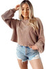 Khaki Cording Drop Shoulder Puff Sleeve Casual Blouse Khaki Cording Drop Shoulder Puff Sleeve Casual Blouse