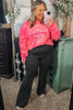Gray Plus Size High Waist Slim Fit Flare Pants