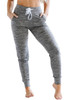 Gray Drawstring Waist Pocketed Joggers Gray Drawstring Waist Pocketed Joggers