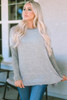 Gray Exposed Seam Patchwork Long Sleeve Top Gray Exposed Seam Patchwork Long Sleeve Top