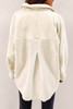 Beige Button-Up Stitching Pocket Raw Hem Shacket Beige Button-Up Stitching Pocket Raw Hem Shacket