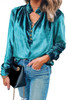 Green Frilled Neck Buttoned Front Velvet Top
