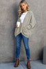 Gray Buttons Front Pocketed Sweater Cardigan