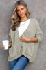 Gray Buttons Front Pocketed Sweater Cardigan